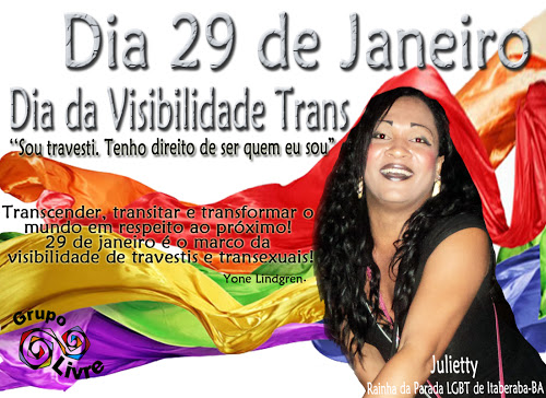 dia 29 de janeiro dia da visibilidade trans