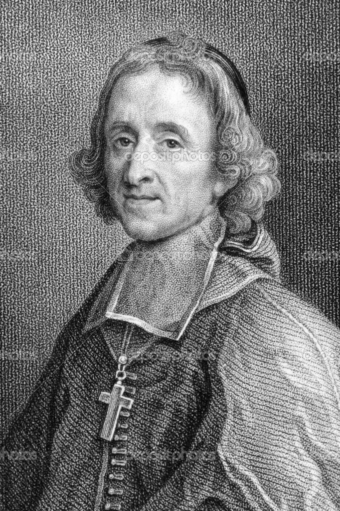 Francois Fenelon (1651-1715)  on engraving from the 1800s. French Roman Catholic theologian, poet and writer. Engraved by Henry Adlard from a picture by J.Vivien and published in London by Thomas Kely, Paternoster Row, June 1829.